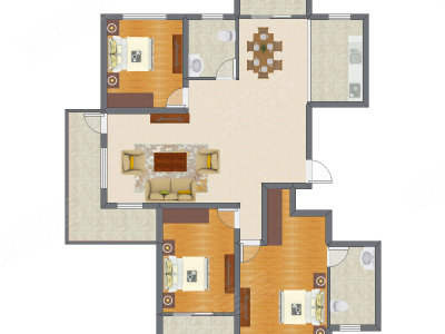 3室2厅 135.56平米