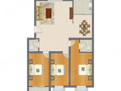 3室2厅 127.12平米
