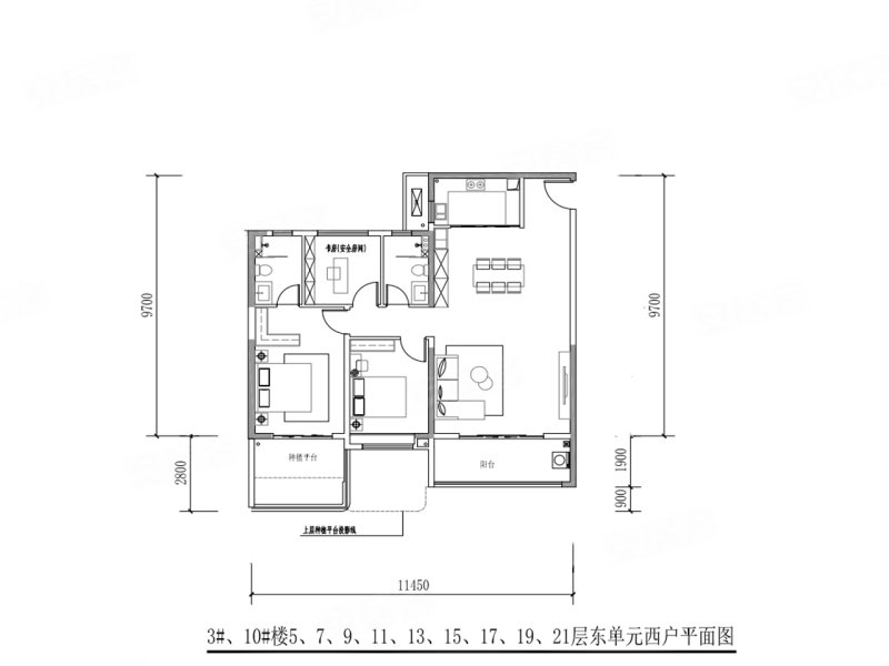 中国铁建·语澜溪3室2厅128㎡204万二手房图片