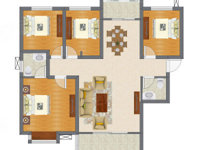 4室2厅 123.26平米