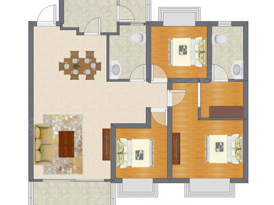 3室2厅 123.15平米
