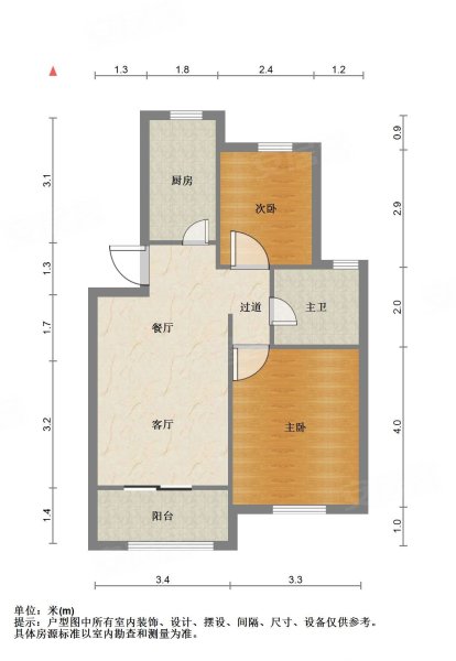 汇福家园安康里(东区)2室2厅1卫78.45㎡南北325万