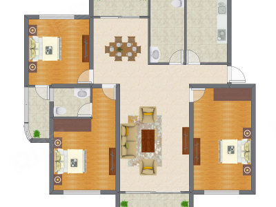 3室2厅 143.79平米