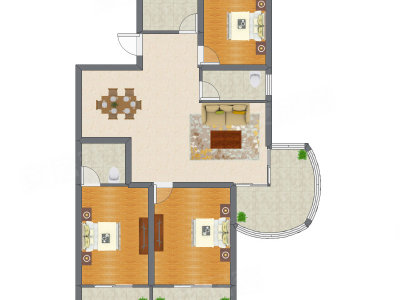 3室2厅 148.21平米