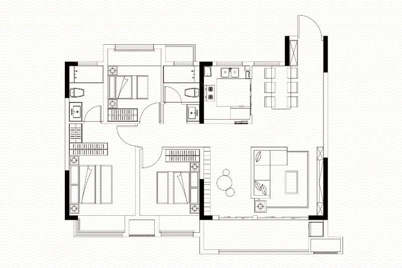 国贸·中南|梧桐原3室2厅2卫115㎡南北140万