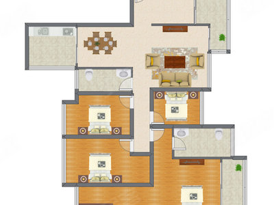 4室2厅 161.28平米