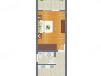 1室1厅 28.38平米