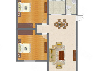 2室2厅 80.85平米