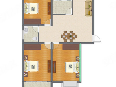3室1厅 85.14平米