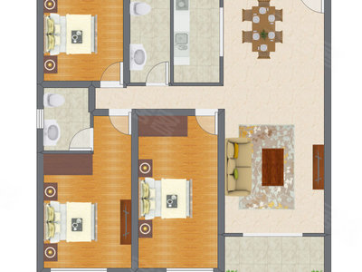 3室2厅 134.45平米