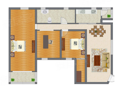 3室2厅 142.02平米