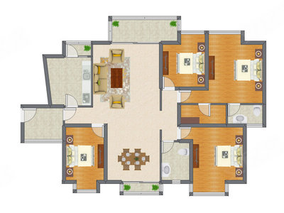 4室2厅 163.46平米