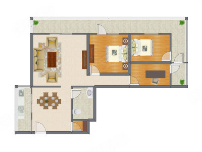 3室2厅 141.60平米