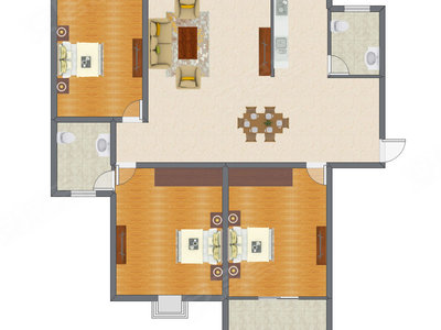 3室2厅 146.15平米