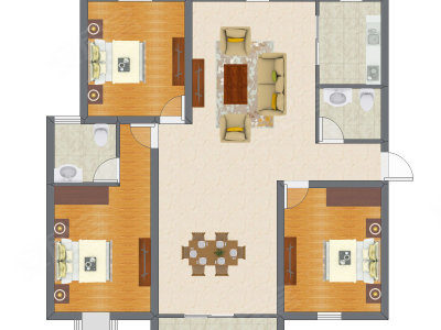 3室2厅 125.20平米