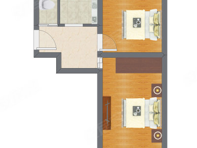 2室1厅 47.18平米