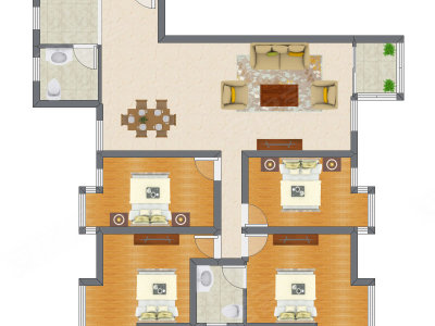 4室2厅 140.55平米