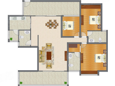 3室2厅 162.76平米