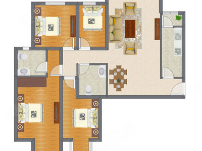 4室2厅 135.16平米
