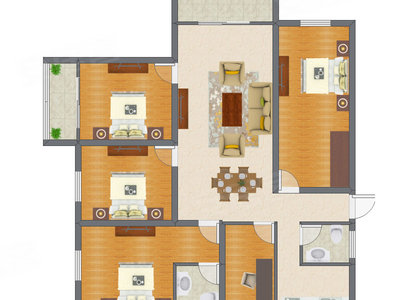 5室2厅 143.00平米