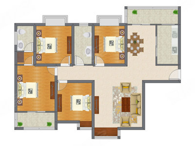 4室2厅 146.84平米