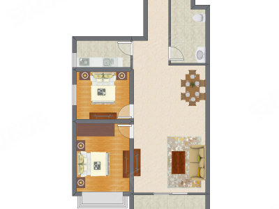 2室2厅 98.80平米