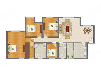 4室2厅 125.85平米