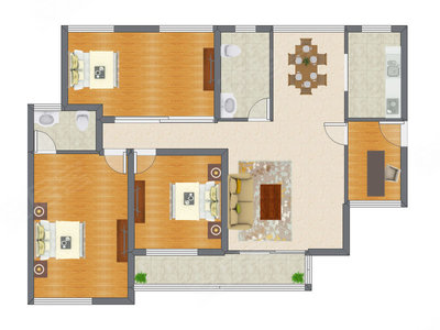 4室2厅 148.82平米