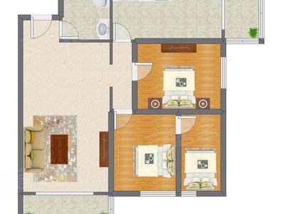 3室1厅 113.24平米