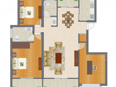 3室2厅 105.60平米
