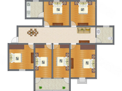 6室2厅 127.17平米