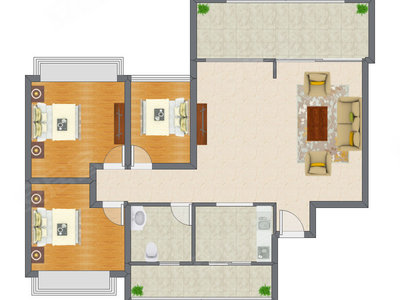 3室2厅 112.79平米
