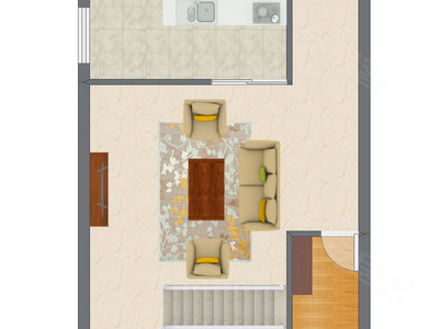 1室1厅 39.80平米户型图