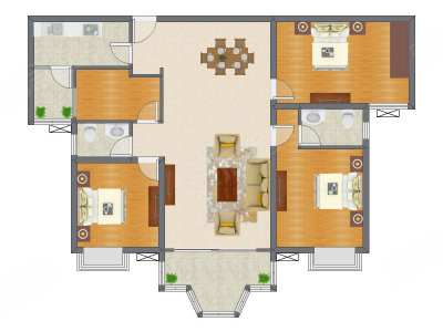 3室2厅 159.00平米