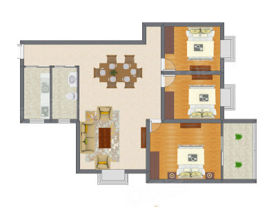 4室2厅 99.90平米