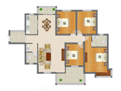 4室2厅 124.60平米