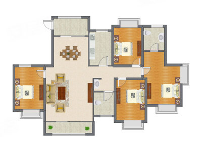 4室2厅 145.00平米户型图