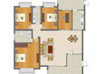 4室2厅 183.00平米