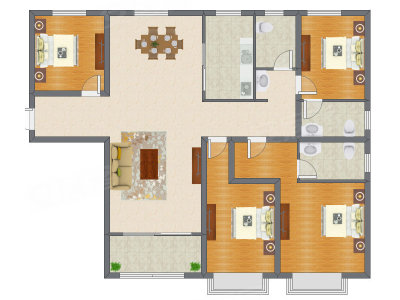4室2厅 168.10平米