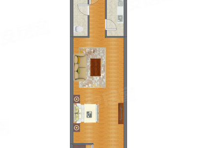 1室0厅 64.16平米