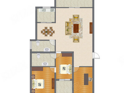 3室1厅 113.21平米