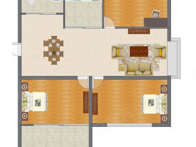 3室2厅 102.85平米