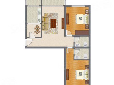 2室2厅 109.78平米