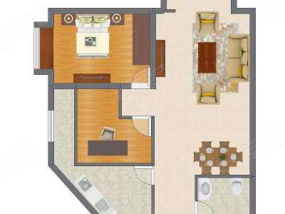 2室2厅 96.24平米