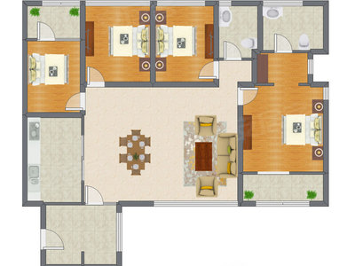 4室2厅 151.80平米