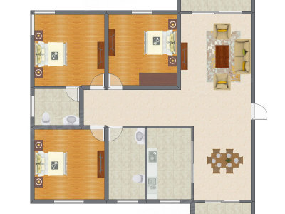 3室2厅 113.63平米