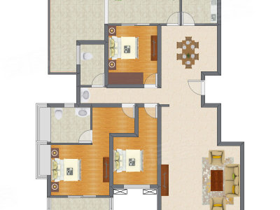 3室1厅 145.15平米
