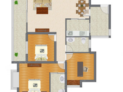 3室2厅 116.75平米