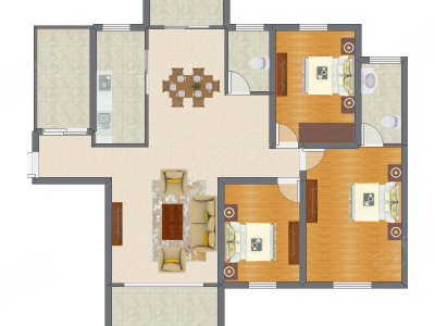 3室2厅 112.84平米