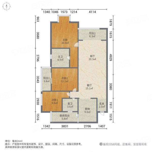 银基雅苑户型图图片